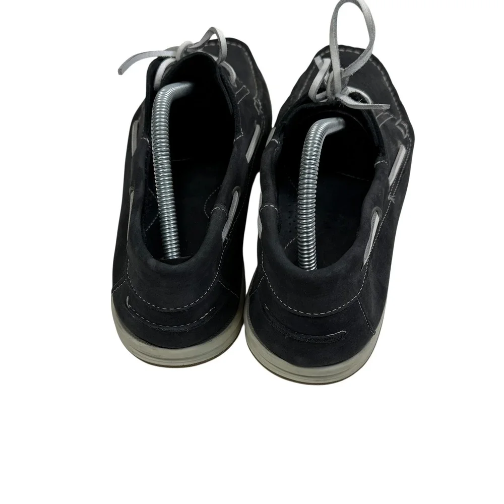 Rohde Mens Navy Blue Nubuck Leather Boat Shoes Deck Shoes‎ Size 44